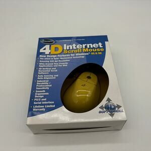 Vtg Iconcepts 4D Internet Soft Scroll Mouse Windows 95 98 Computer Laptop 520dpi